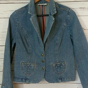 Denim Blazer Jacket size Petite Medium